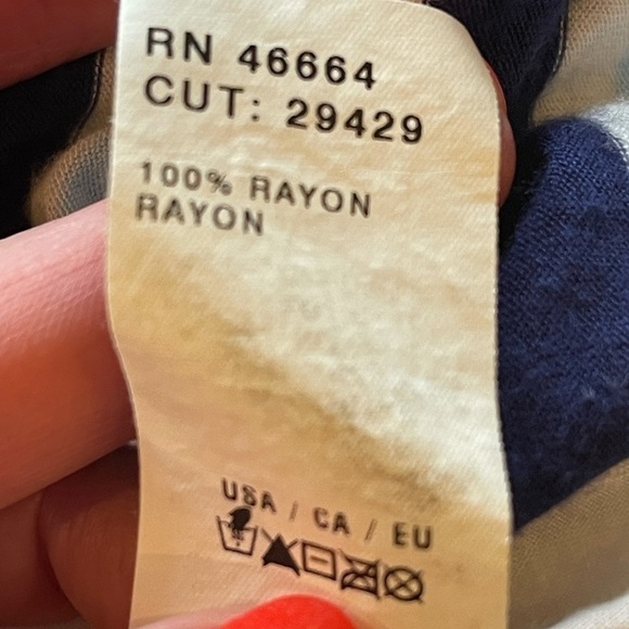 Splendid White Multicolor Striped Multi Fabric Long Sleeve Roll Tab Top Size S - Picture 10 of 10